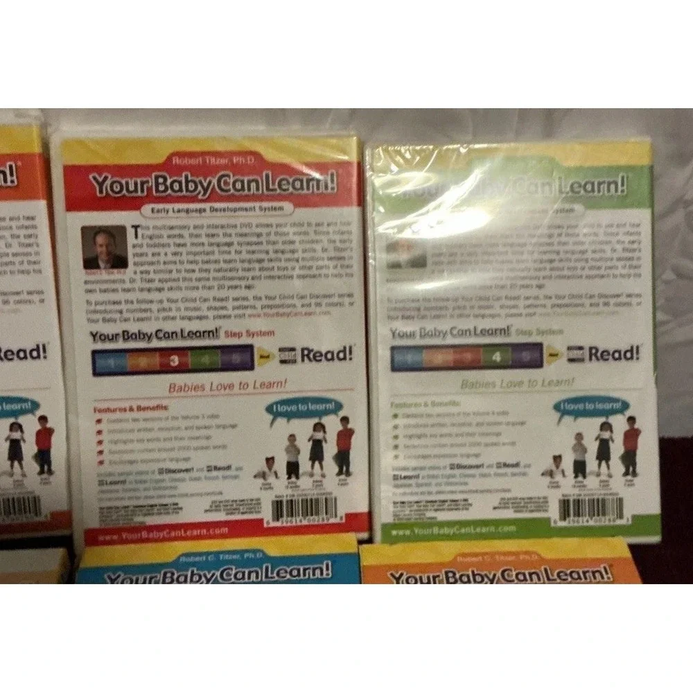 Your Baby Can Learn! American English Kit DVDs Books Sliding Teaching Cards
